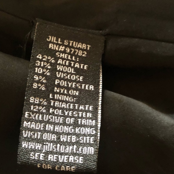 Jill Stuart Black Brocade Floral Coat Size 6 - Picture 5 of 7